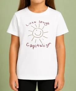 Awesome Top Late Stage Capitalism Smiley Face Political Satire Kids T-Shirt
