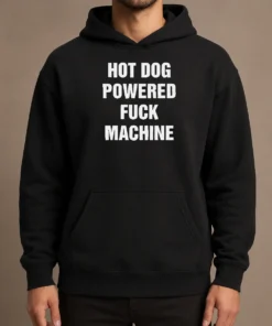 Funny Good Dog Powered Fuck Machine Sarcastic Edgy Hoodie