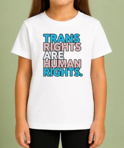 Funny Nice Trans Rights Are Human Rights LGBTQ Pride Kids T-Shirt