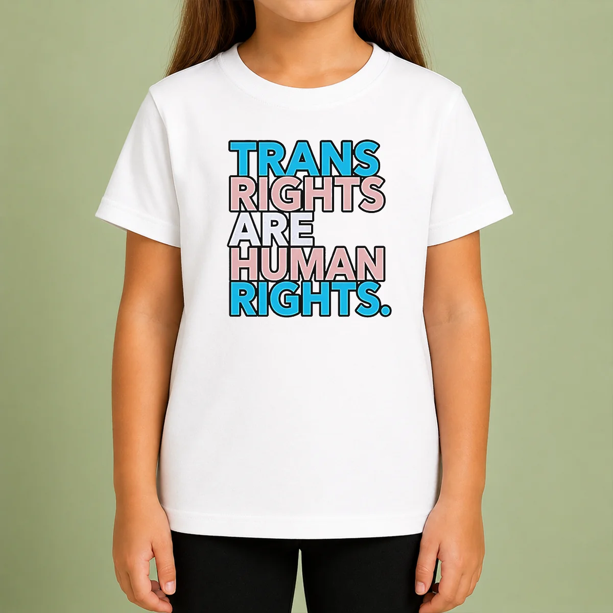 Funny Nice Trans Rights Are Human Rights LGBTQ Pride Kids T-Shirt