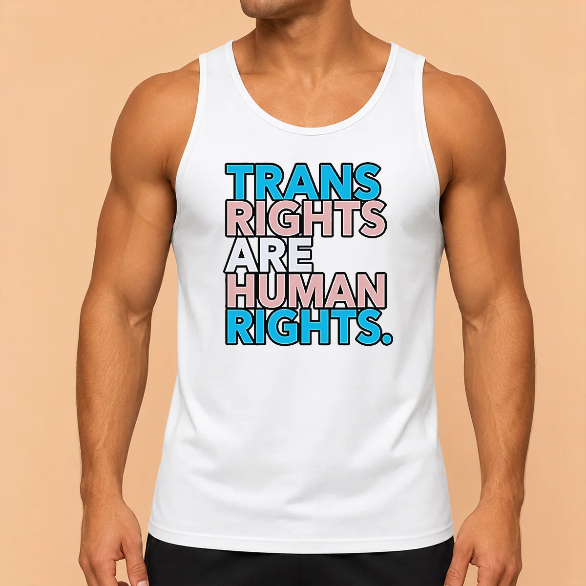 Funny Nice Trans Rights Are Human Rights LGBTQ Pride Tank Top