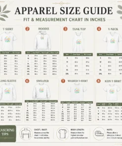 Size chart for Funny Nice Watercolor Beach Scene Summer Bank Holiday Relax with measurements in inches and cm to help choose the right fit