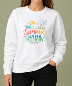 Funny Nice Watercolor Beach Scene Summer Bank Holiday Relax Sweater