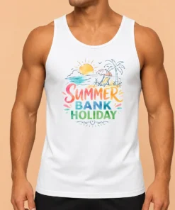 Funny Nice Watercolor Beach Scene Summer Bank Holiday Relax Tank Top