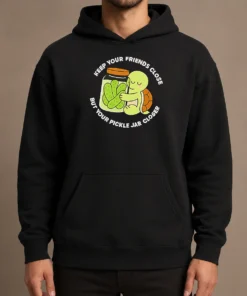 Funny Official Cute Turtle Hugging Pickle Jar Keep Your Friends Close Hoodie