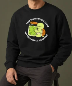 Funny Official Cute Turtle Hugging Pickle Jar Keep Your Friends Close Sweater