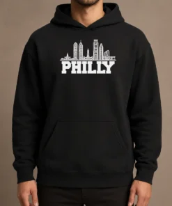 Funny Official Philly Skyline Apparel Philadelphia City Silhouette Hoodie