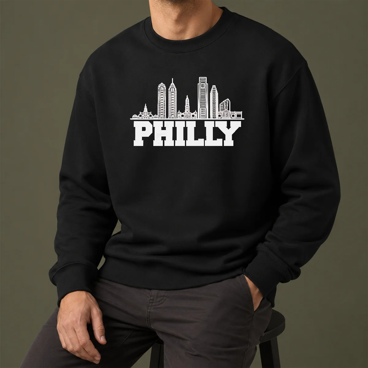 Funny Official Philly Skyline Apparel Philadelphia City Silhouette Sweater