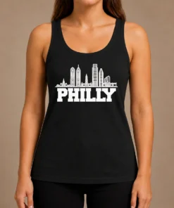 Funny Official Philly Skyline Apparel Philadelphia City Silhouette Tank Top
