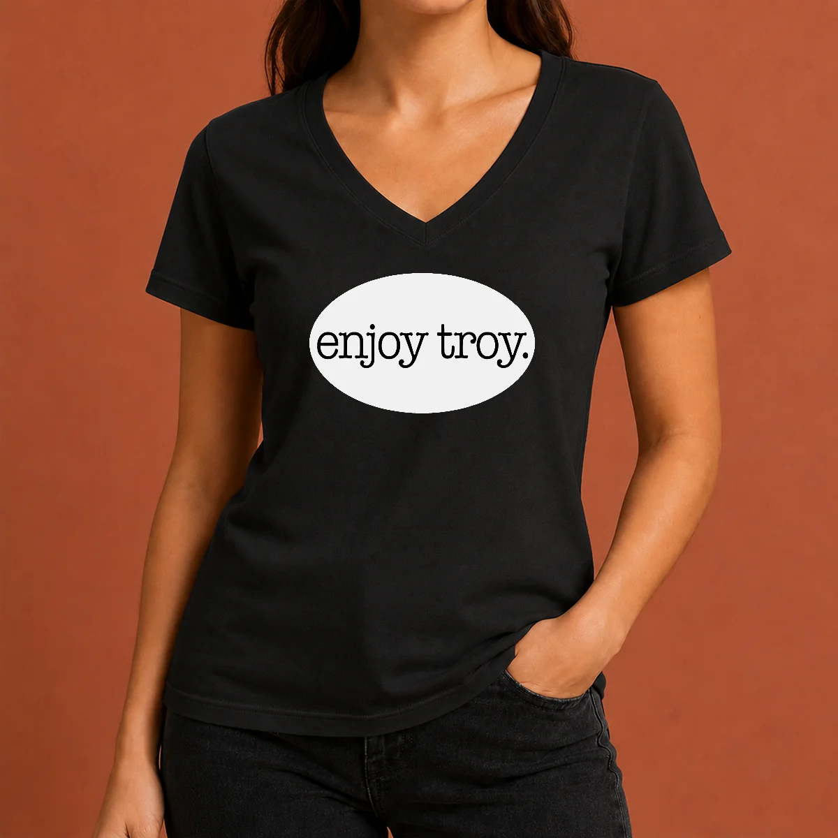 Funny Original Enjoy Troy City New V-Neck Shirt Funny Original Enjoy Troy City New V-Neck Shirt