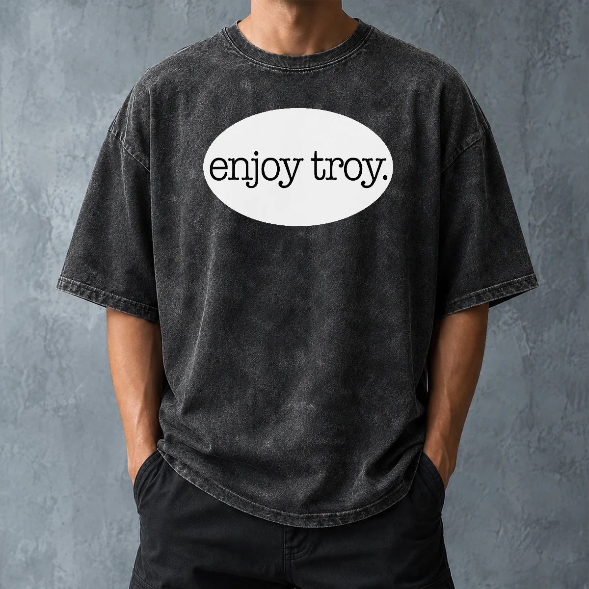 Funny Original Enjoy Troy City New York Local Washed T-Shirt