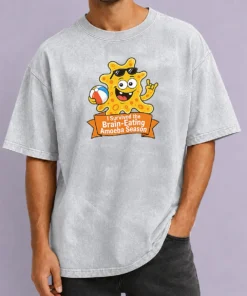 Funny Pretty Brain Eating Amoeba Survival Minimalist Washed T-Shirt