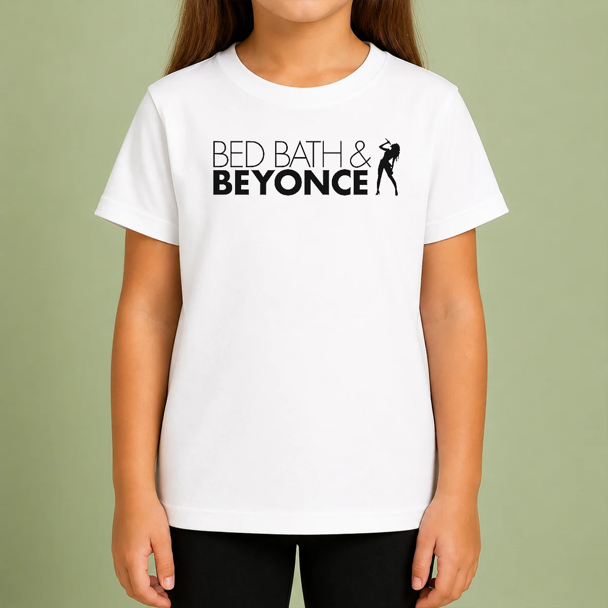 Good Funny Bed Bath And Beyonce Music Parody Pop Star Kids T-Shirt