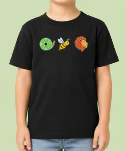 Good Funny Hose Bee Lion Rebus Wordplay Visual Pun Kids T-Shirt