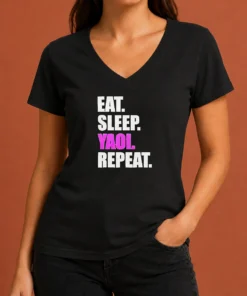 Good Hot Eat Sleep Yaoi Repeat Anime Manga Otaku V-Neck Shirt