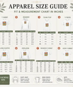 Size chart for Good Hot Vintage Retro Summer Bank Holiday Palm Sunburst with measurements in inches and cm to help choose the right fit