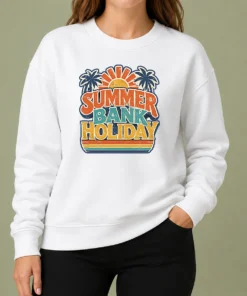 Good Hot Vintage Retro Summer Bank Holiday Palm Sunburst Sweater