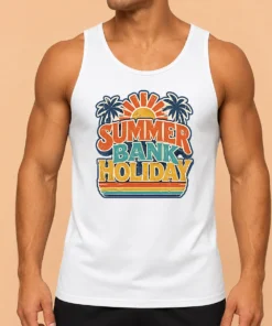 Good Hot Vintage Retro Summer Bank Holiday Palm Sunburst Tank Top