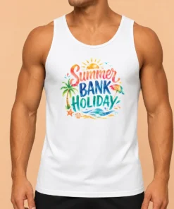 Good Hot Watercolor Summer Bank Holiday Beach Palm Starfish Tank Top