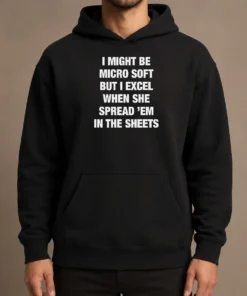 Good Pretty I Might Be Micro Soft But I Excel When She Spread 'Em In The Sheets Hoodie