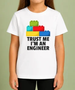 Happy Nice I'M An Engineer Building Blocks Brick Toy Builder Kids T-Shirt