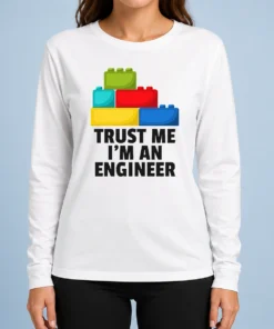 Happy Nice I'M An Engineer Building Blocks Brick Toy Builder Long Sleeve Shirt