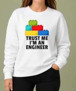 Happy Nice I'M An Engineer Building Blocks Brick Toy Builder Sweater
