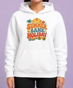 Happy Pretty Retro 70s Summer Bank Holiday Flower Power Hoodie