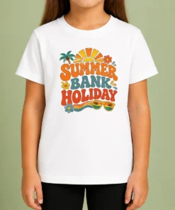 Happy Pretty Retro 70s Summer Bank Holiday Flower Power Kids T-Shirt