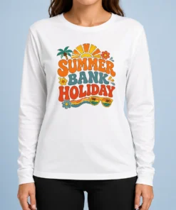 Happy Pretty Retro 70s Summer Bank Holiday Flower Power Long Sleeve Shirt
