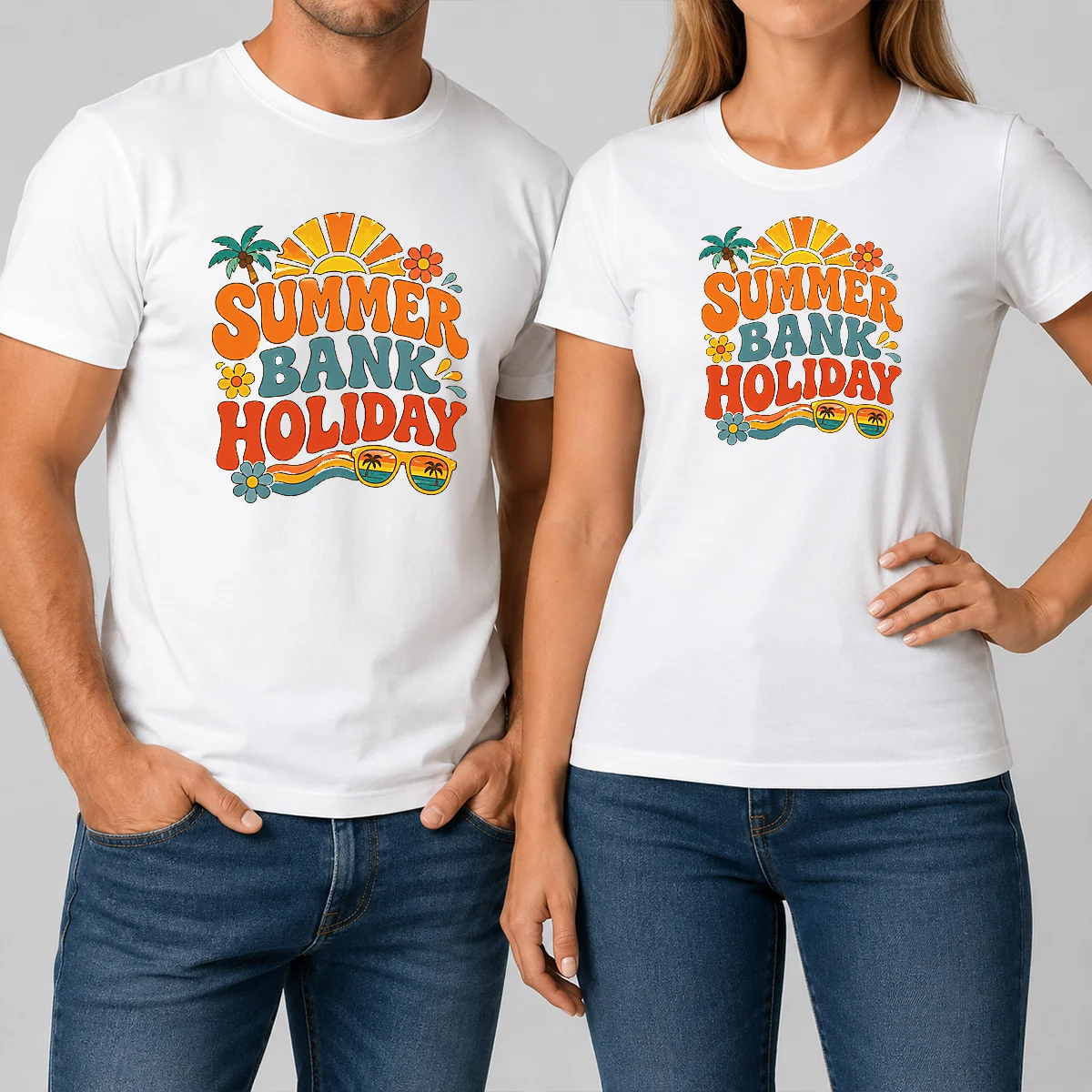 Happy Pretty Retro 70s Summer Bank Shirt Happy Pretty Retro 70s Summer Bank Shirt