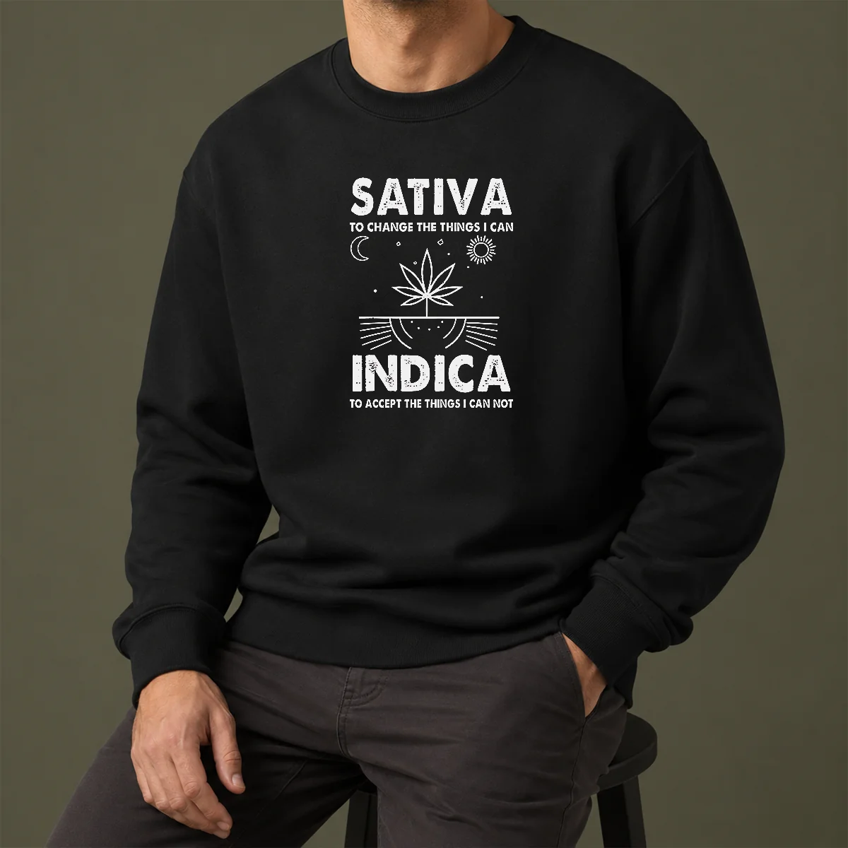 Happy Top Sativa To Change The Things I Can Indica To Accept The Things I Can Not Shirt - Image 7