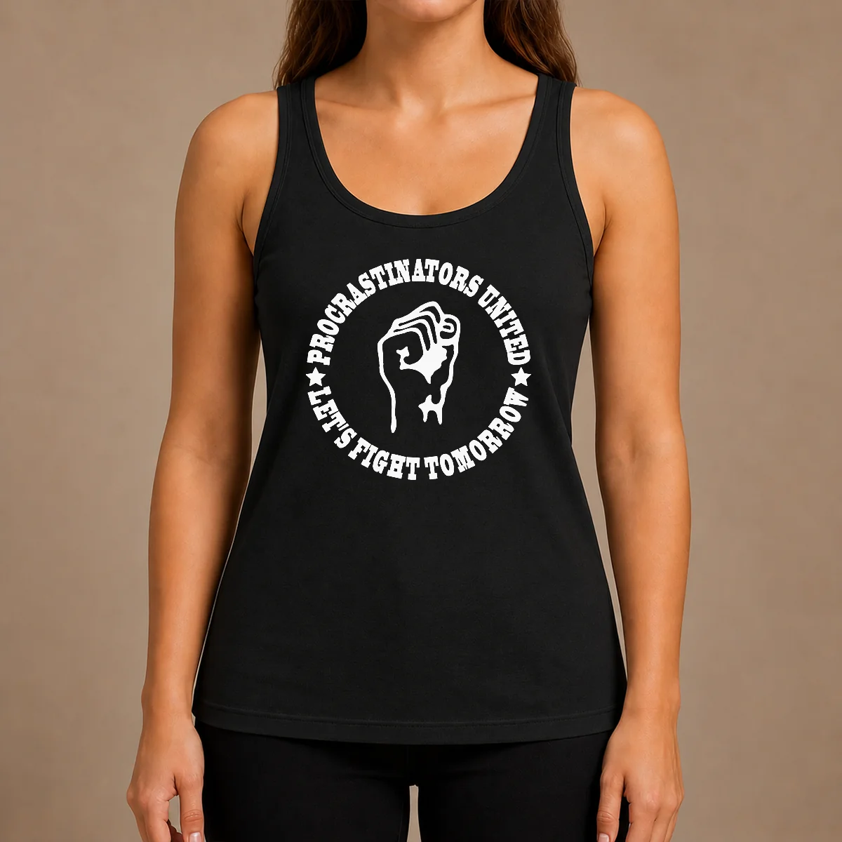 Hot Awesome Procrastinators Union Let'S Fight Tomorrow Geek Tank Top