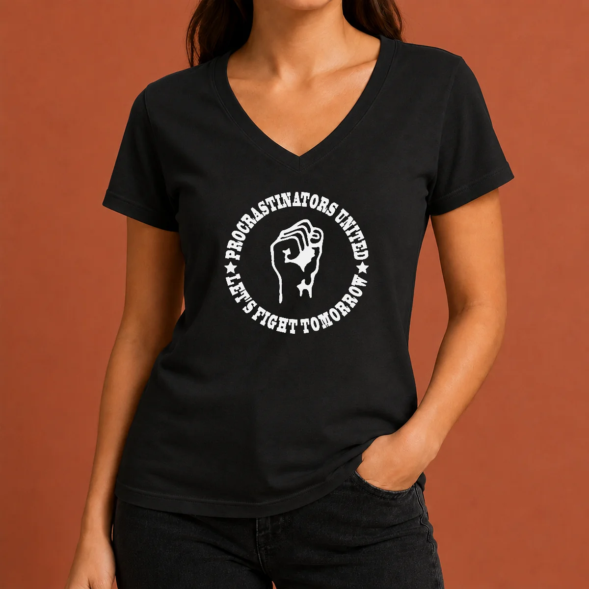 Hot Awesome Procrastinators Union Let'S Fight V-Neck Shirt Hot Awesome Procrastinators Union Let'S Fight V-Neck Shirt