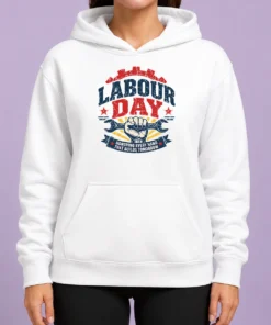 Hot Awesome Vintage Distressed Labour Day Honoring Builders Fist Hoodie