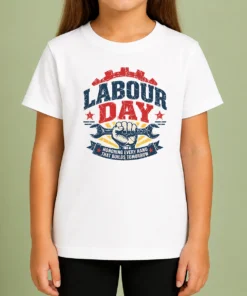 Hot Awesome Vintage Distressed Labour Day Honoring Builders Fist Kids T-Shirt
