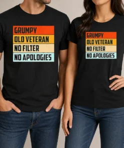 Hot Grumpy Old Veteran No Filter No Apologies Retro