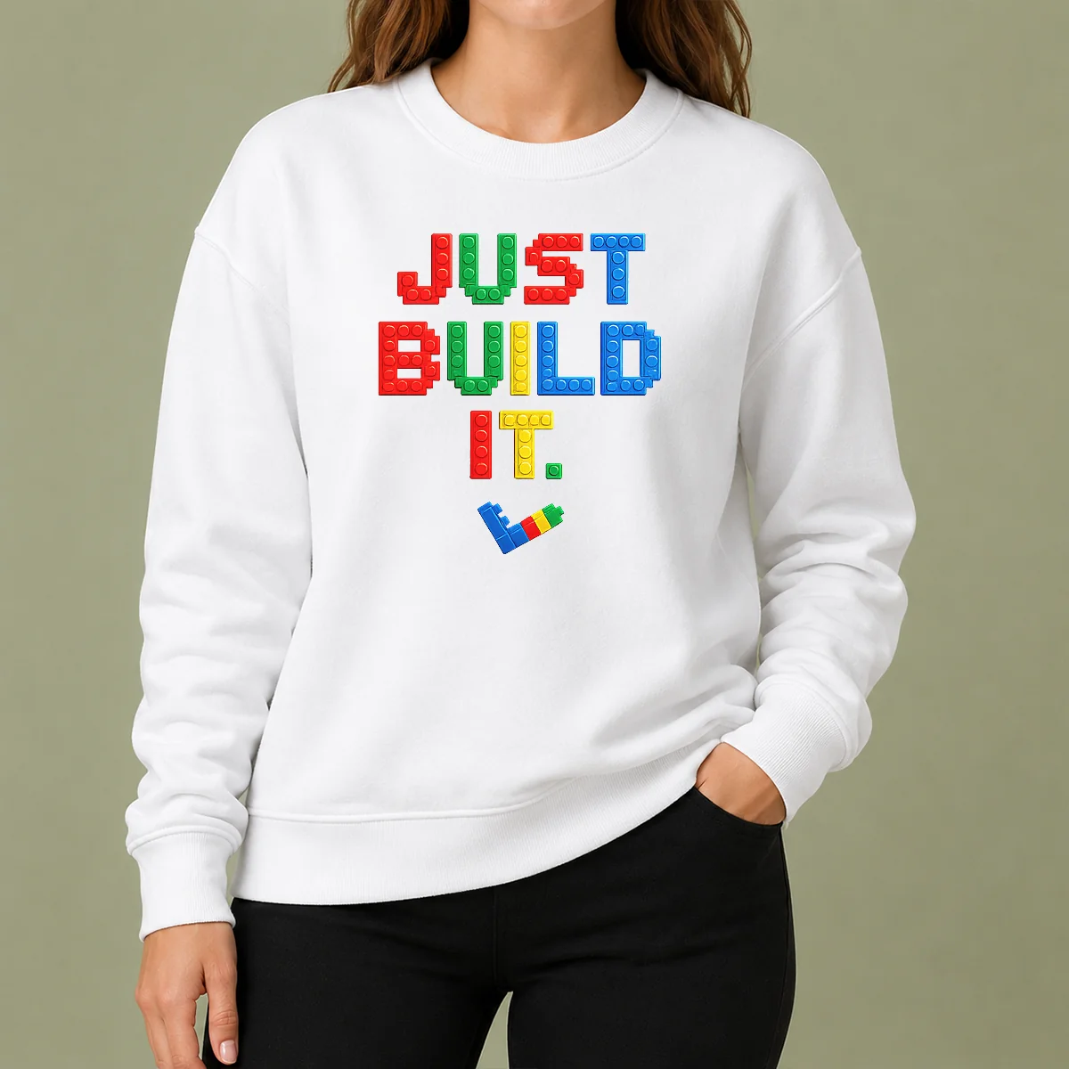Hot Nice Just Build It Master Builder Building Block Sweater