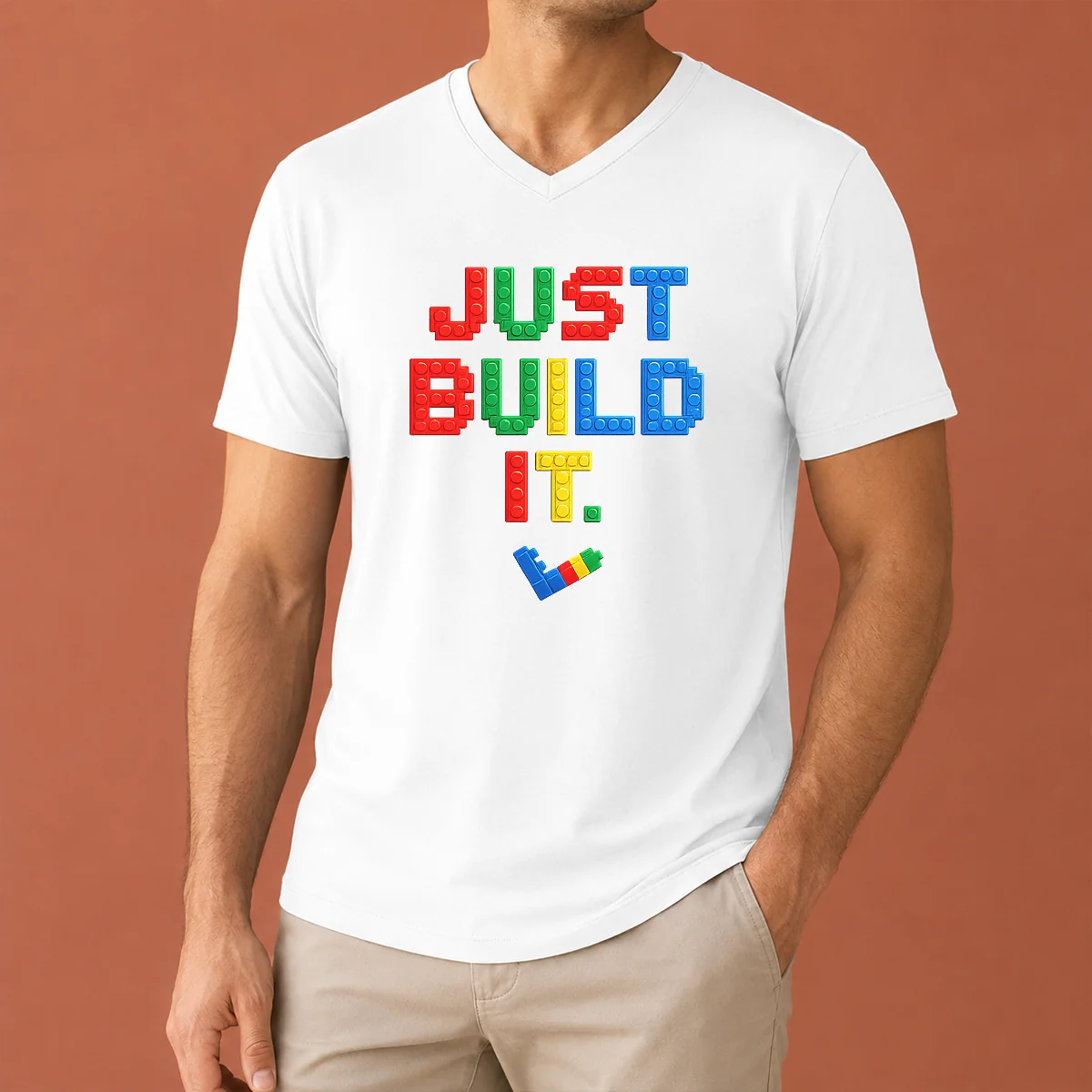Hot Nice Just Build It Master V-Neck Shirt Hot Nice Just Build It Master V-Neck Shirt