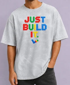 Hot Nice Just Build It Master Builder Building Block Washed T-Shirt