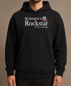 Hot Nice My Jjongcat Is Rockstar And I'M A Manager Hoodie