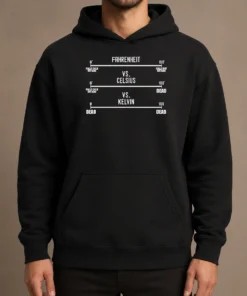 Hot Official Fahrenheit Celsius Kelvin Temperature Geek Hoodie