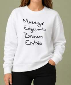 Hot Official Maxey Edgecomb Brown And Embiid Philadelphia 76ers Players Sweater