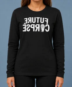 Hot Original Distressed Future Corpse With Coffin Long Sleeve Shirt