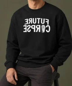 Hot Original Distressed Future Corpse With Coffin Sweater