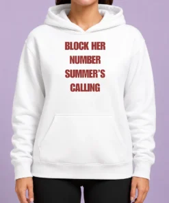 Hot Pretty Block Her Number Summer'S Calling Summer Vibes Hoodie