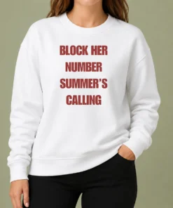 Hot Pretty Block Her Number Summer'S Calling Summer Vibes Sweater
