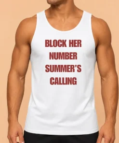 Hot Pretty Block Her Number Summer'S Calling Summer Vibes Tank Top