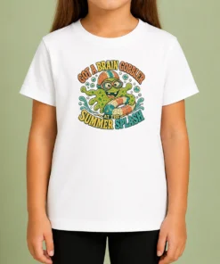 Hot Pretty Brain Gobbler Summer Splash Retro Distressed Kids T-Shirt