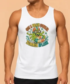 Hot Pretty Brain Gobbler Summer Splash Retro Distressed Tank Top